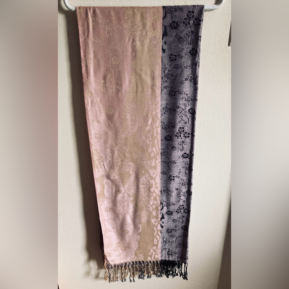 PASHMINA SCARF with tassels - Long Paisley, Floral & Leopard patterned